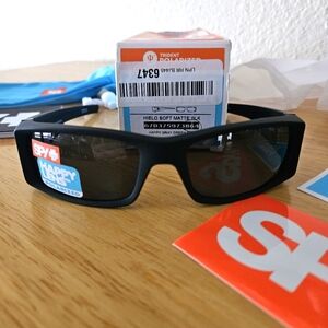 Spy Optics Hielo Soft Matte Black Polarized Sunglasses NWT 670375973864